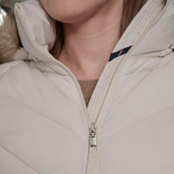 Жіноча стьобана куртка Tommy Hilfiger на блискавці 1159908477 (Молочний XL)
