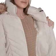 Жіноча стьобана куртка Tommy Hilfiger на блискавці 1159908477 (Молочний XL)