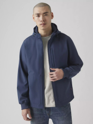Чоловіча куртка Soft Shell Levi's з капюшоном 1161810135 (Синій XXL)