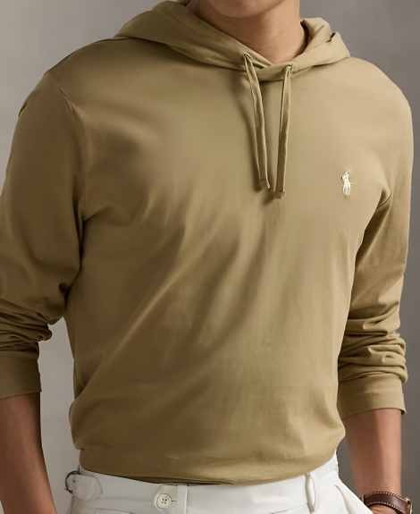 Лонгслив мужской Polo Ralph Lauren с капюшоном 1159838853 (Коричневый L)