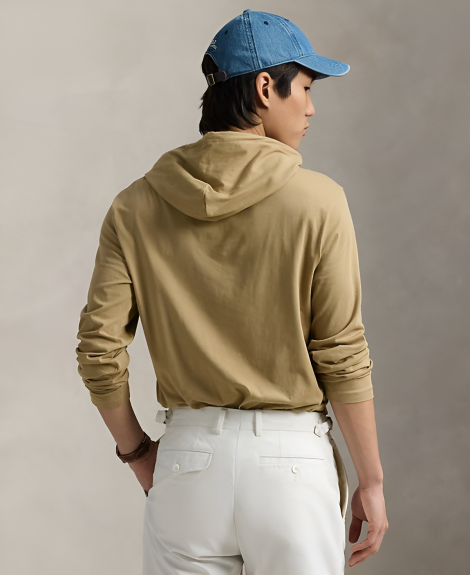 Лонгслив мужской Polo Ralph Lauren с капюшоном 1159841391 (Коричневый XS)