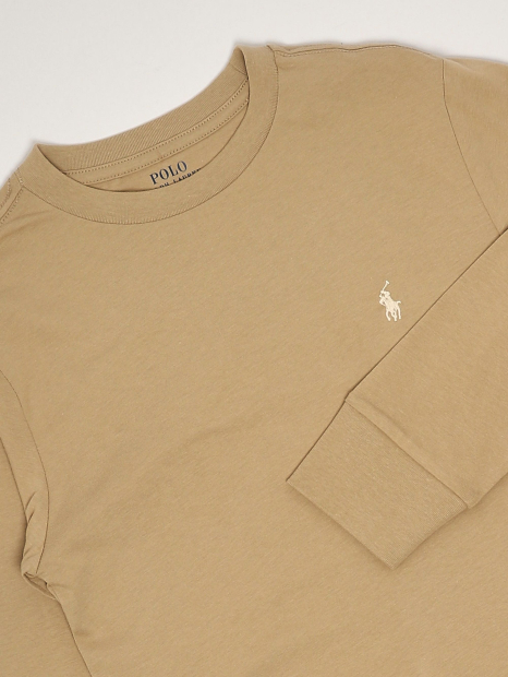 Лонгслив для мальчика Polo Ralph Lauren с логотипом 1159838517 (Бежевый S)