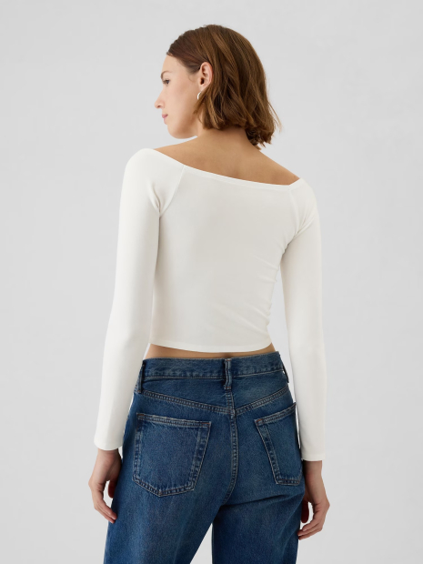 Женский лонгслив GAP 1159838533 (Белый L)