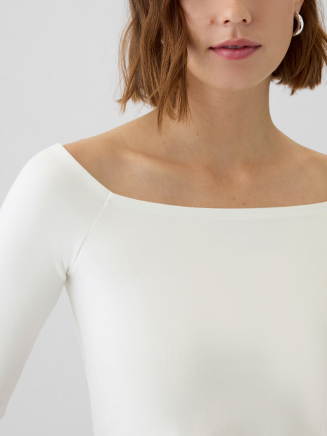 Женский лонгслив GAP 1159839267 (Белый XXL)