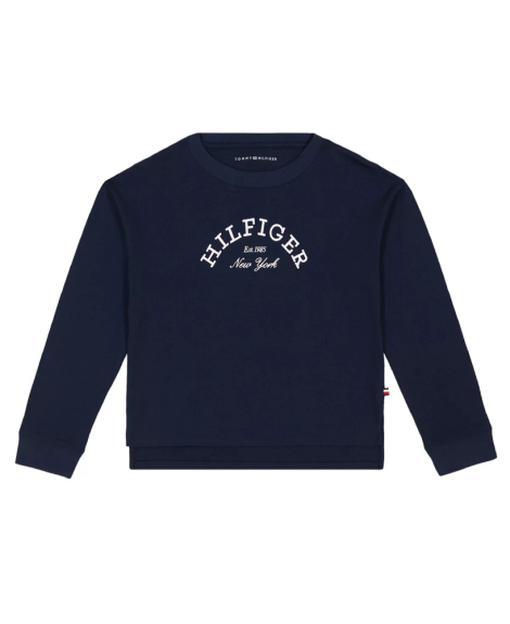 Детский лонгслив Tommy Hilfiger с вышитым логотипом 1159840286 (Синий M)