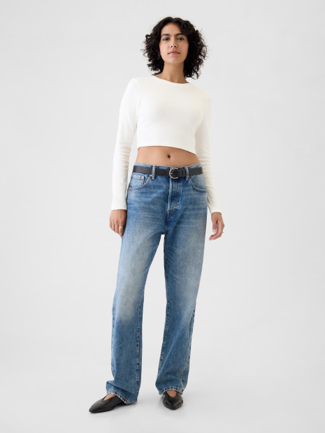 Укороченный лонгслив GAP 1159841101 (Белый M)