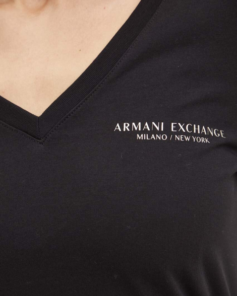 Базовий лонгслів Armani Exchange з логотипом 1159841454 (Чорний XXL)