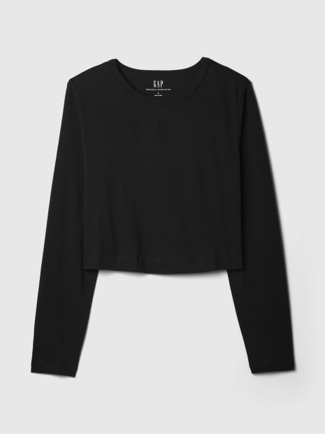 Укороченный лонгслив GAP 1159841534 (Черный M)