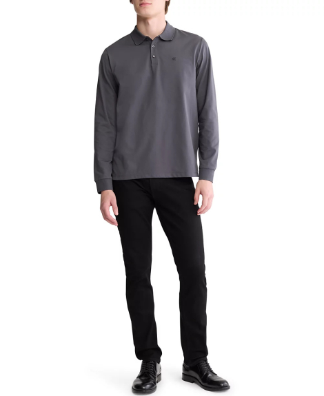 Мужской лонгслив-поло Calvin Klein 1159841760 (Серый XL)