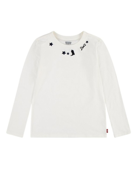 Детский лонгслив Levi's с нашивками 1159841911 (Молочный 6)