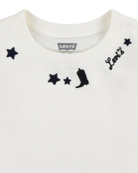 Детский лонгслив Levi's с нашивками 1159841911 (Молочный 6)