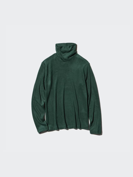 Флісовий лонгслів HEATTECH UNIQLO водолазка 1159842322 (Зелений XL)