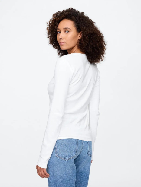 Базовый лонгслив GAP 1159842379 (Белый XS)