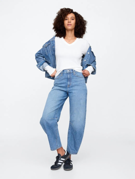 Базовый лонгслив GAP 1159842379 (Белый XS)