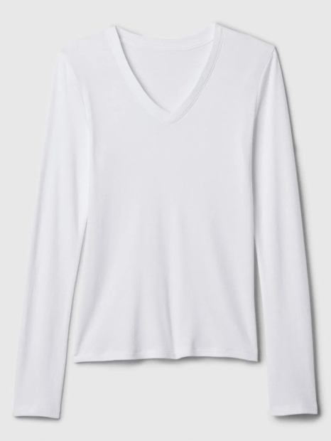 Базовый лонгслив GAP 1159842379 (Белый XS)