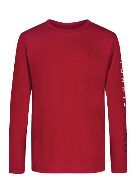 Детский лонгслив Tommy Hilfiger с логотипом 1159842778 (Красный M)