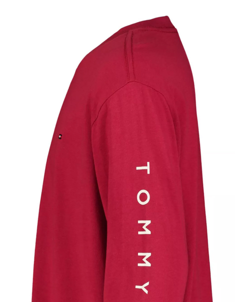 Детский лонгслив Tommy Hilfiger с логотипом 1159843073 (Красный 6)