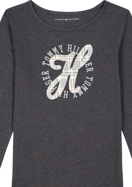Подростковый лонгслив Tommy Hilfiger с логотипом 1159843445 (Серый XL)
