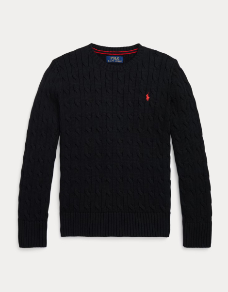 Вязанный свитер для мальчика Polo Ralph Lauren с логотипом 1159843208 (Черный 6)