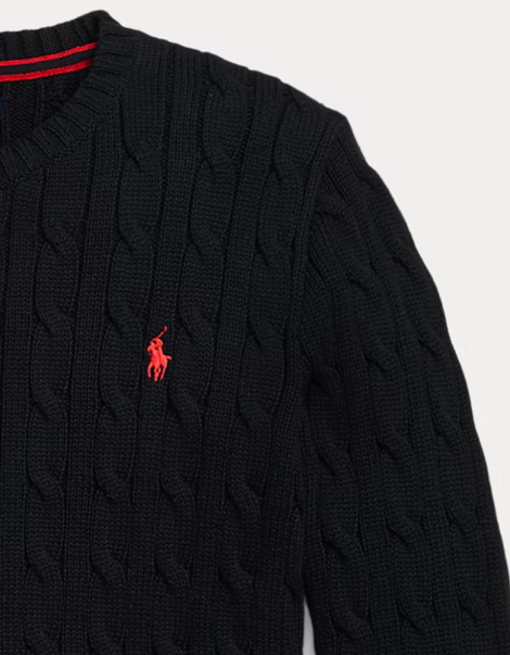 Вязанный свитер для мальчика Polo Ralph Lauren с логотипом 1159843208 (Черный 6)
