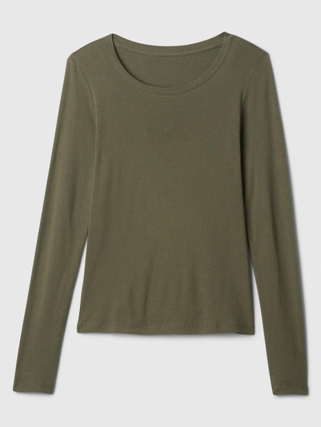 Базовый лонгслив GAP 1159843237 (Зеленый S)