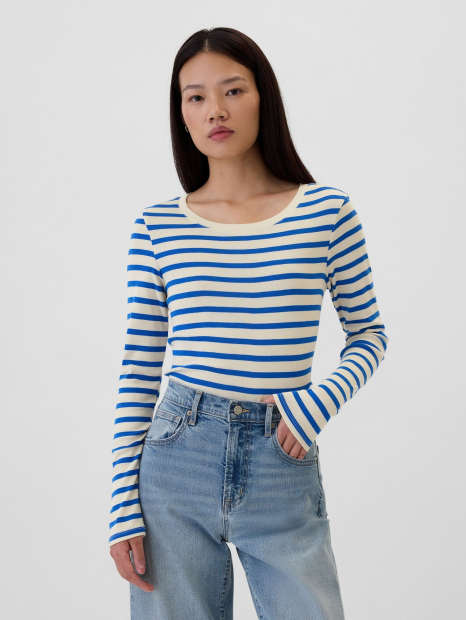 Женский лонгслив GAP в полоску 1159843552 (Разные цвета XXL)