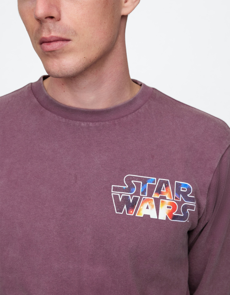 Мужской лонгслив с принтом Star Wars GAP 1159843596 (Фиолетовый L)