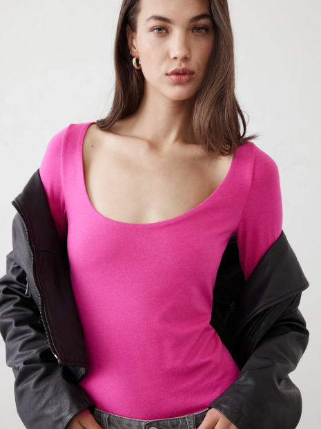 Женский лонгслив Banana Republic 1159843837 (Розовый S)