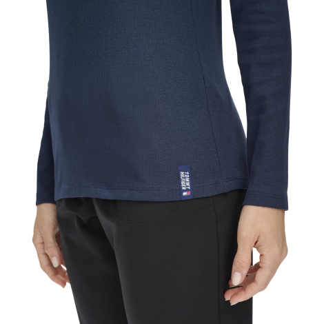 Женский лонгслив Tommy Hilfiger в рубчик 1159843667 (Синий M)