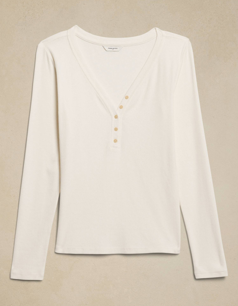 Женский лонгслив в рубчик Banana Republic 1159843885 (Молочный XXL)