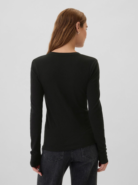 Базовый лонгслив GAP 1159843942 (Черный M)
