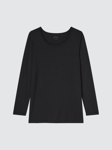 Дитячий лонгслів UNIQLO HEATTECH 1159844056 (Чорний 135-145)