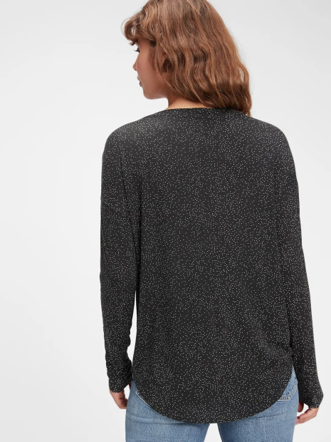 Чоловічий лонгслів туніка GAP 1159844425 (Чорний XS)