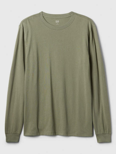 Базовый лонгслив GAP 1159844824 (Зеленый M)
