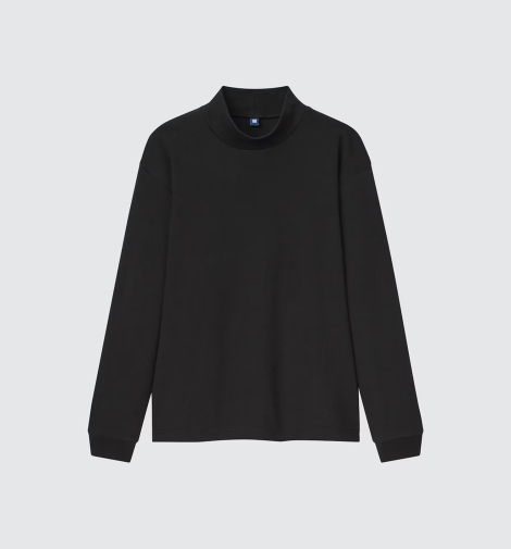 Детский лонгслив UNIQLO 1159845137 (Черный 135-145)