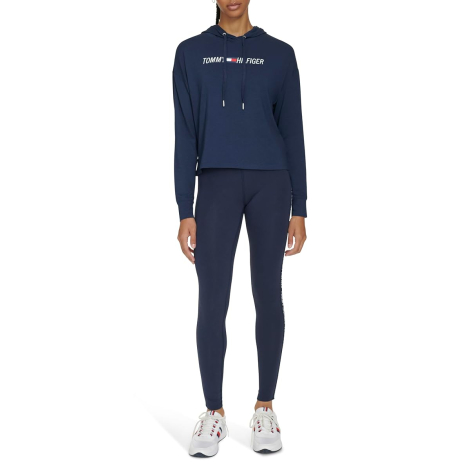 Женский лонгслив с капюшоном Tommy Hilfiger 1159845692 (Синий S)