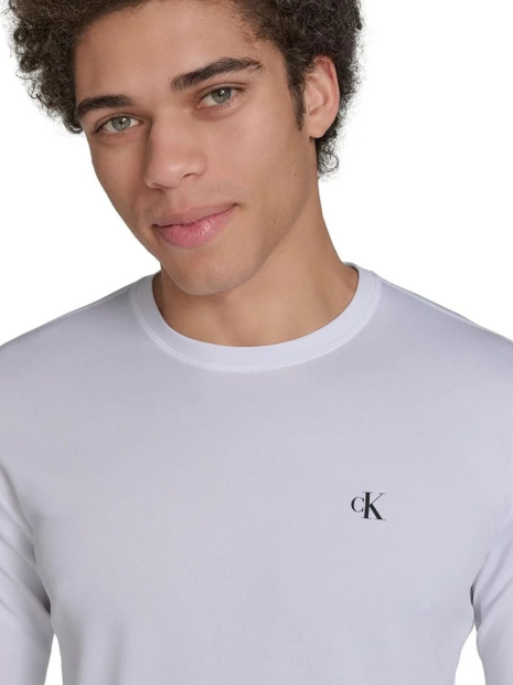 Мужской лонгслив-рашгард Calvin Klein с защитой от солнца UPF 40 1159845744 (Белый XXL)