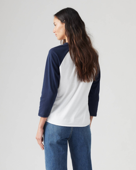 Женский лонгслив Levi's с принтом 1159845828 (Белый XL)