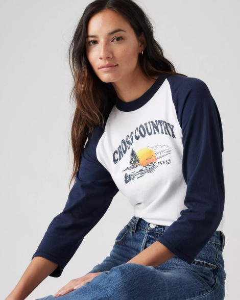 Женский лонгслив Levi's с принтом 1159845828 (Белый XL)