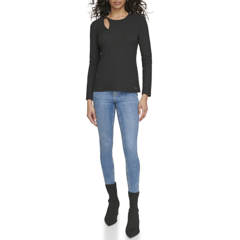 Женский лонгслив Calvin Klein 1159845940 (Черный M)