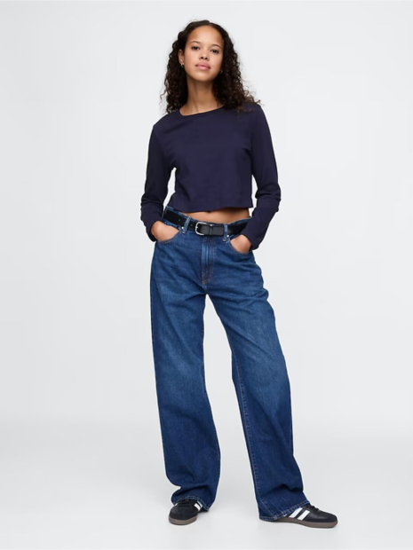 Короткий лонгслів GAP 1159846941 (Синій M)