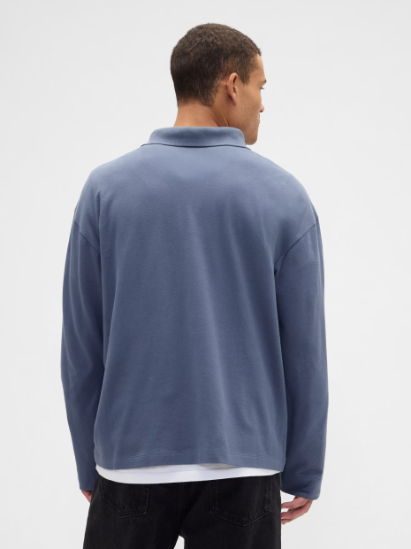 Мужской лонгслив-поло GAP 1159847931 (Синий XL)