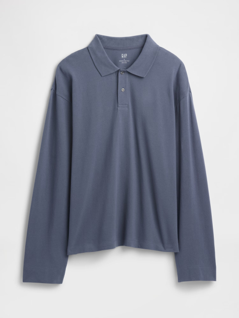 Мужской лонгслив-поло GAP 1159847931 (Синий XL)