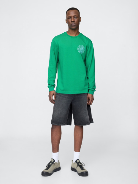 Чоловічий лонгслів GUESS з логотипом 1159847976 (Зелений XL)