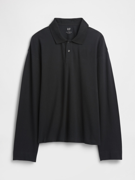 Мужской лонгслив-поло GAP 1159848045 (Черный L)