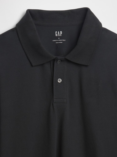 Мужской лонгслив-поло GAP 1159848045 (Черный L)