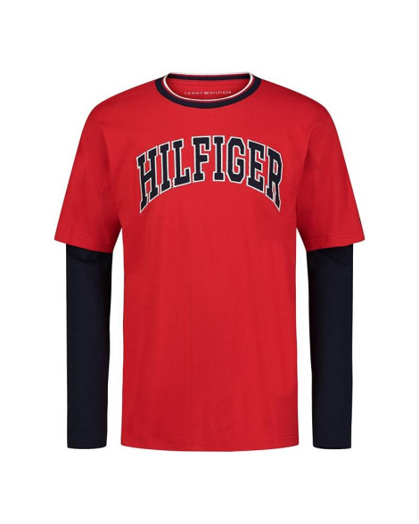 Детский лонгслив Tommy Hilfiger с логотипом 1159849145 (Красный M)