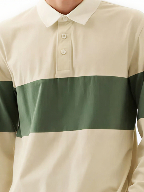 Мужской лонгслив-поло GAP 1159849320 (Бежевый XXL)