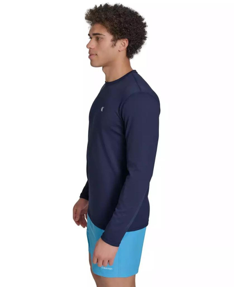 Чоловічий лонгслів-рашгард Calvin Klein із захистом від сонця UPF 40 1159849583 (Синій XXL)