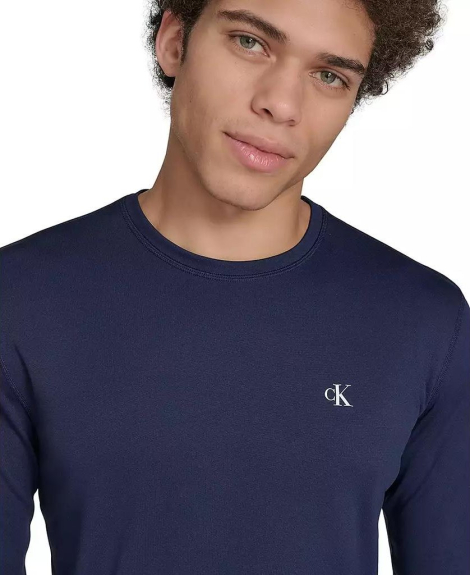 Чоловічий лонгслів-рашгард Calvin Klein із захистом від сонця UPF 40 1159849583 (Синій XXL)